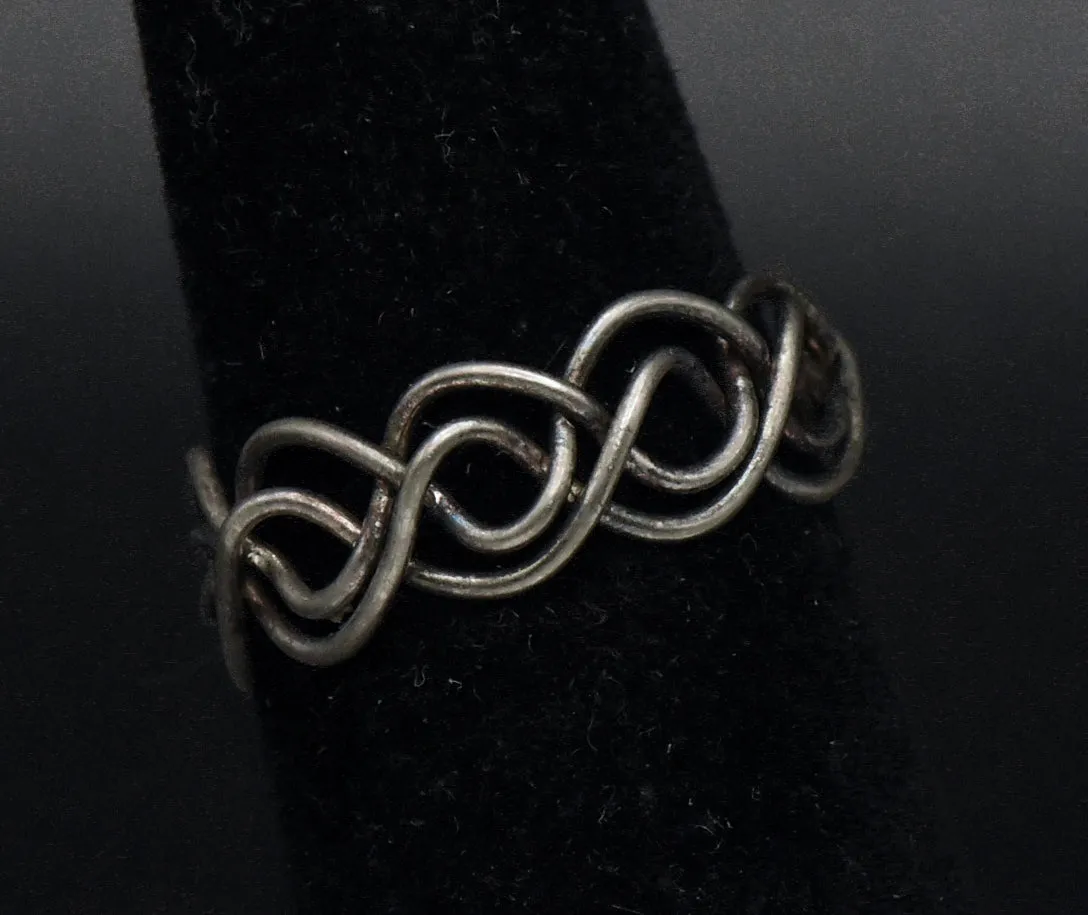 Vintage Handmade Wire Wrapped Adjustable Ring