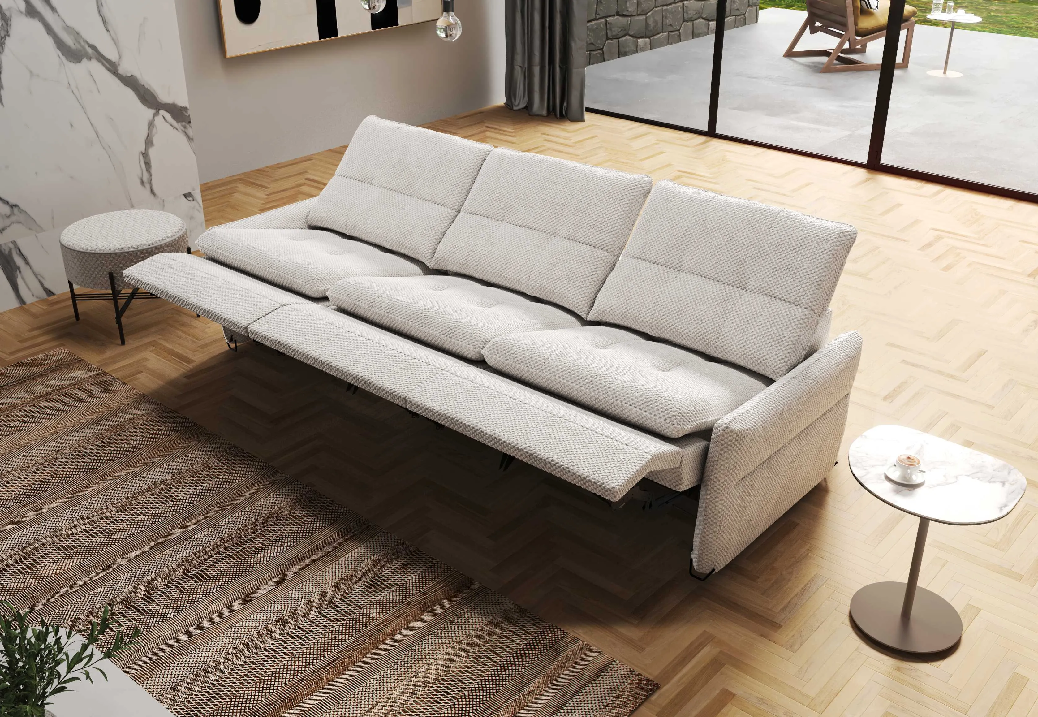 VIVIANA SOFA WITH 3 POWER RECLINERS