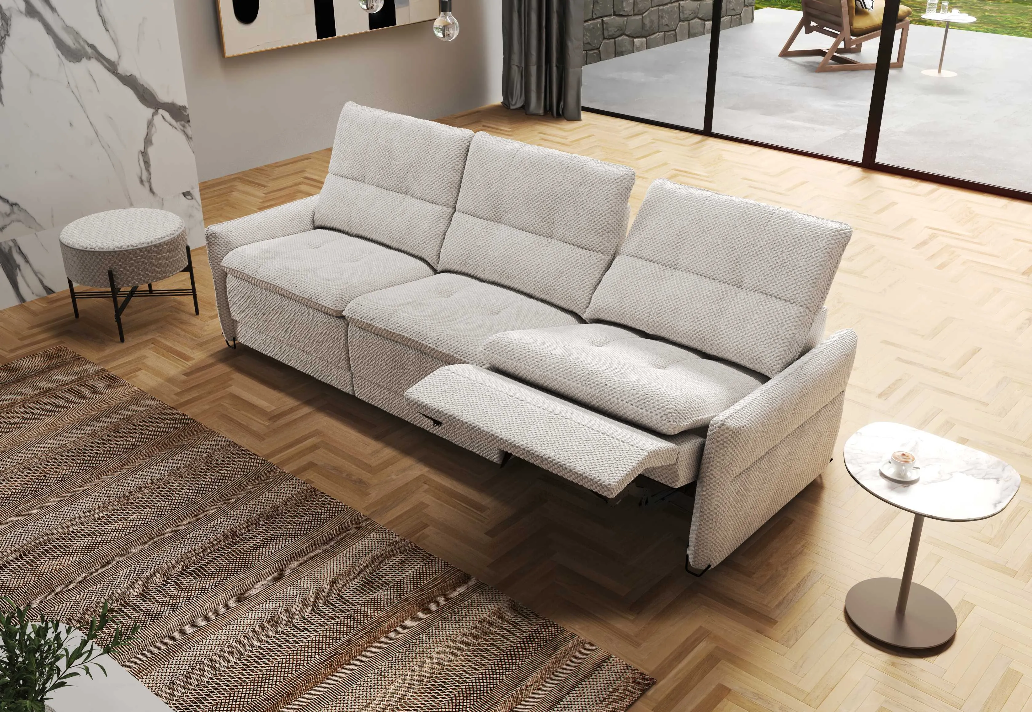 VIVIANA SOFA WITH 3 POWER RECLINERS