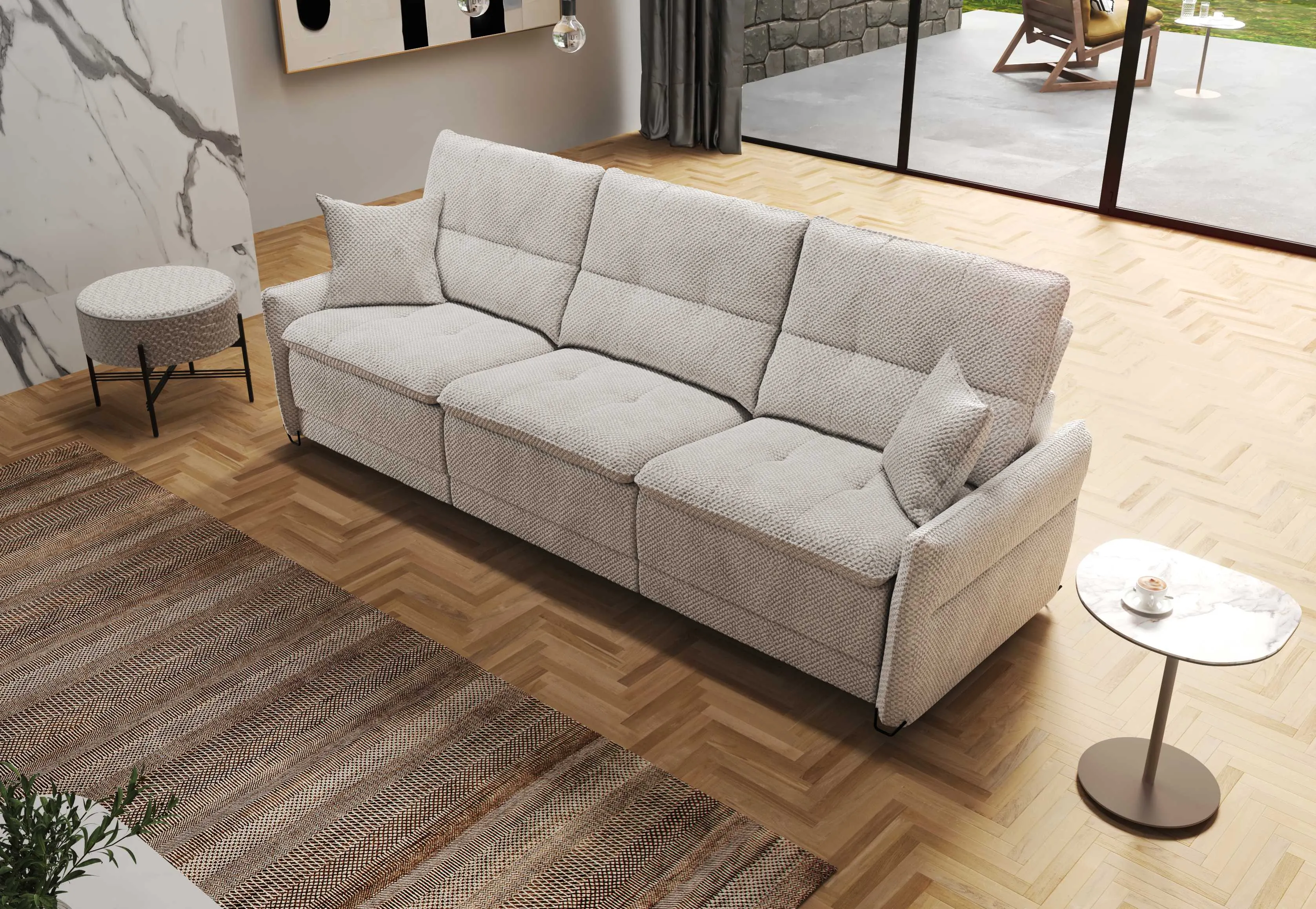 VIVIANA SOFA WITH 3 POWER RECLINERS