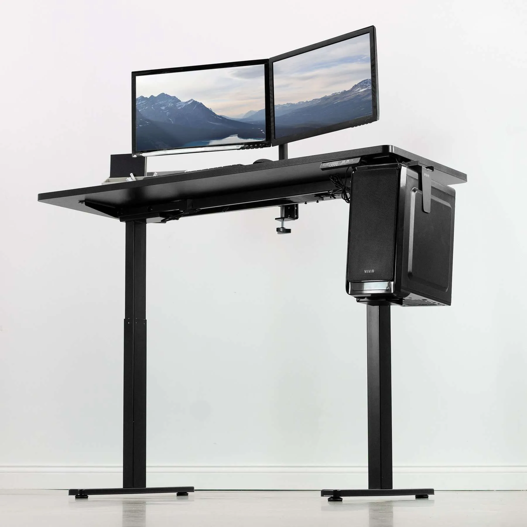 VIVO 45"-87" Electric Dual Motor Desk Frame, DESK-V122EB/DESK-V122EW