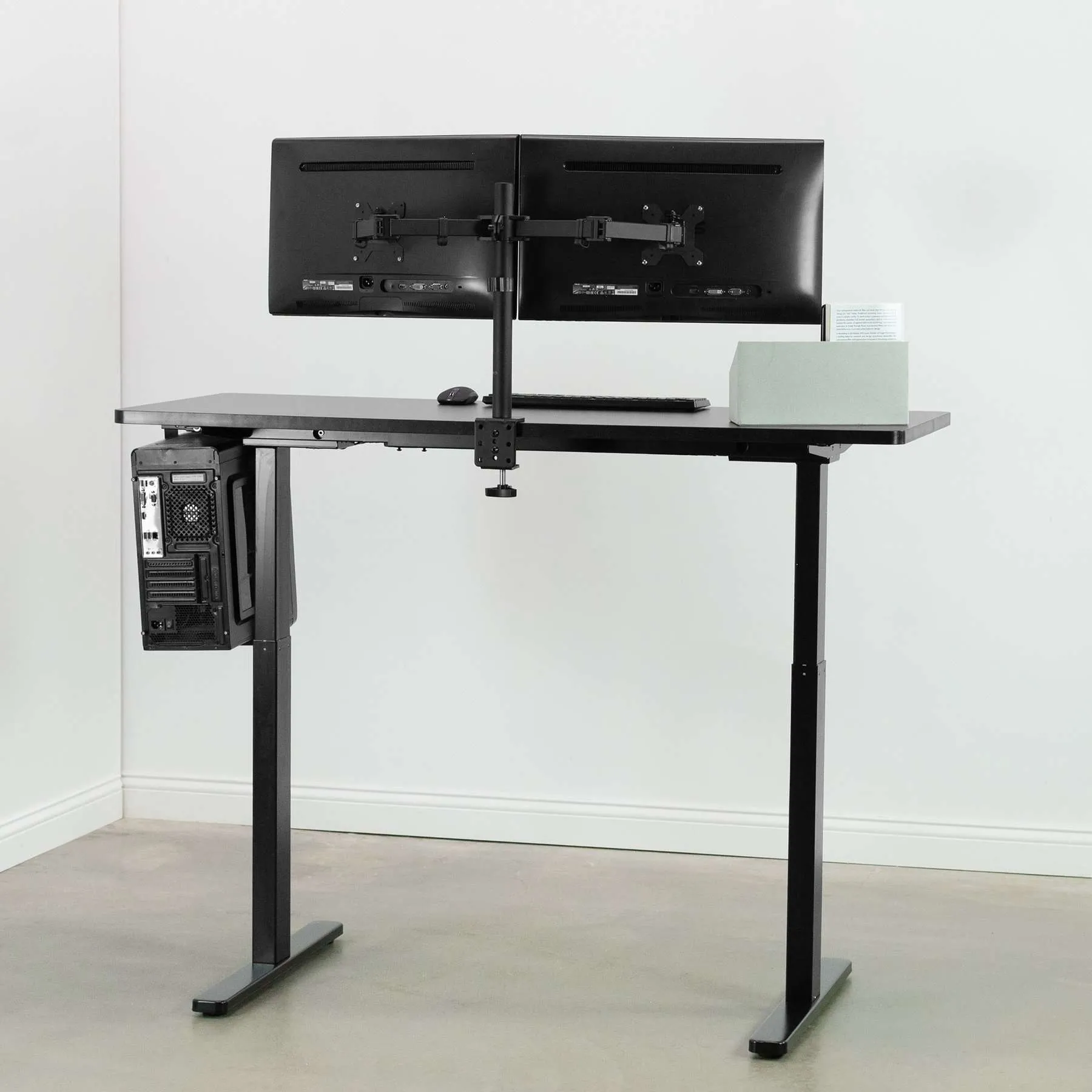 VIVO 45"-87" Electric Dual Motor Desk Frame, DESK-V122EB/DESK-V122EW