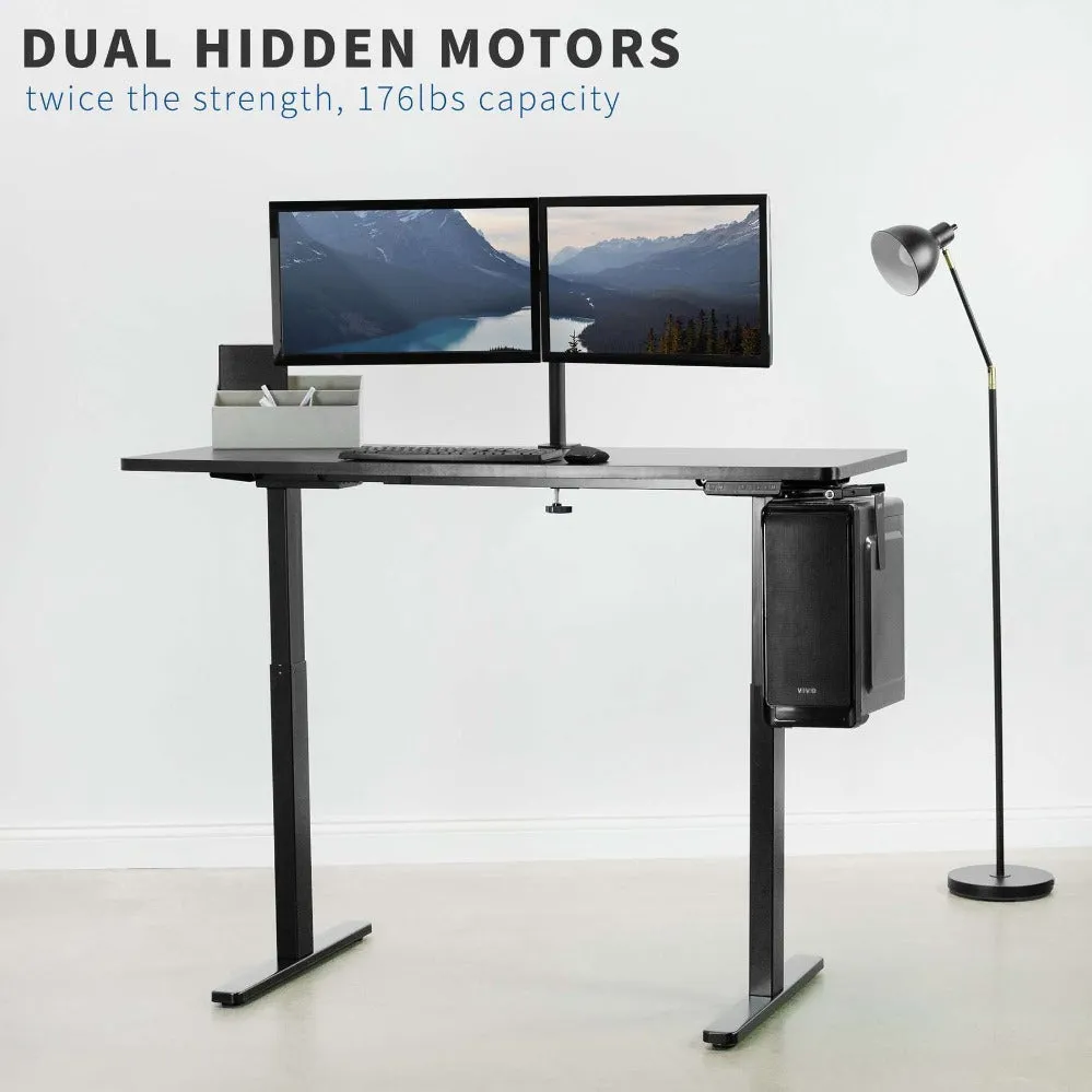 VIVO 45"-87" Electric Dual Motor Desk Frame, DESK-V122EB/DESK-V122EW