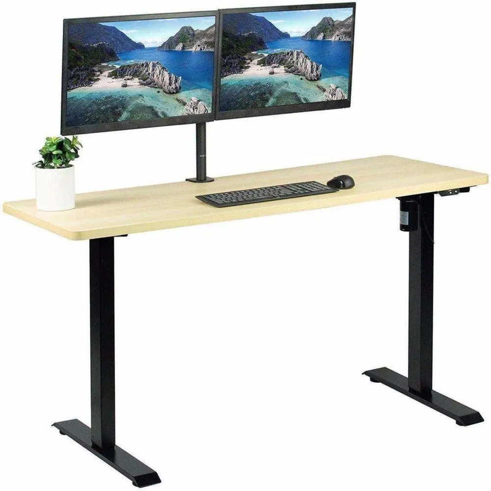 VIVO 60" x 24" Electric Standing Desk w/ Black Frame, DESK-KIT-B06B/B06W/B06C/B06D/B06E