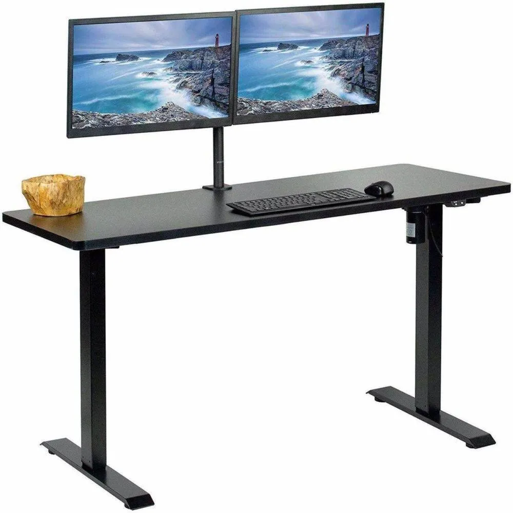 VIVO 60" x 24" Electric Standing Desk w/ Black Frame, DESK-KIT-B06B/B06W/B06C/B06D/B06E