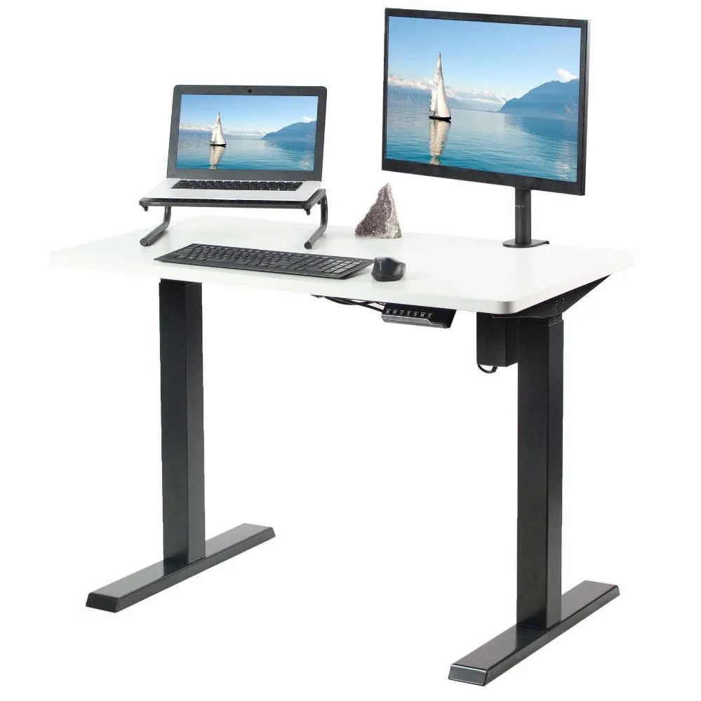 VIVO Black-Framed 43" x 24" Electric Height-Adjustable Standing Desk, DESK-KIT-E5B4B/E5B4W/E5B4C/E5B4D/E5B4E