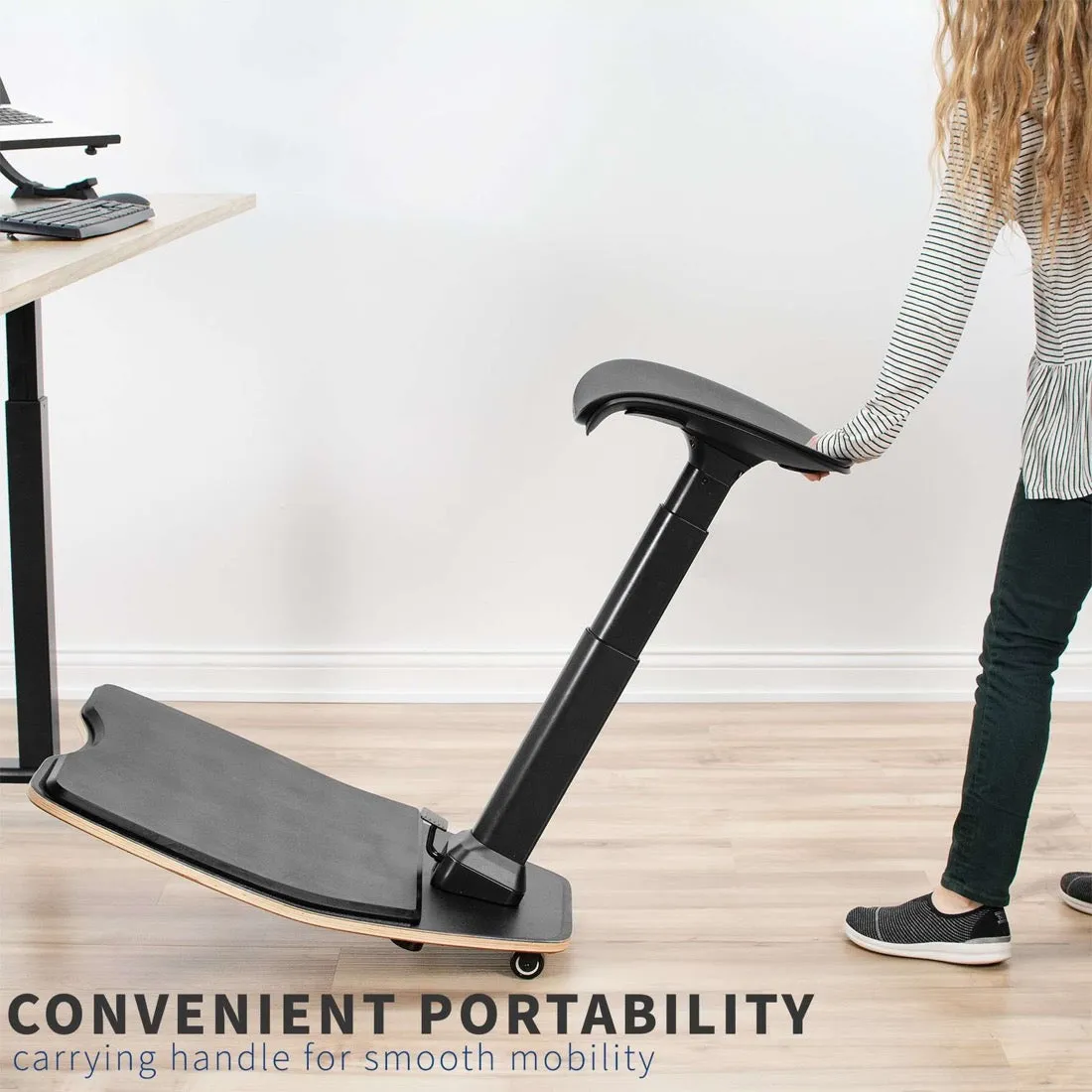 VIVO CHAIR-S02M Mobile Leaning Posture Chair with Anti-Fatigue Mat Lean Chair