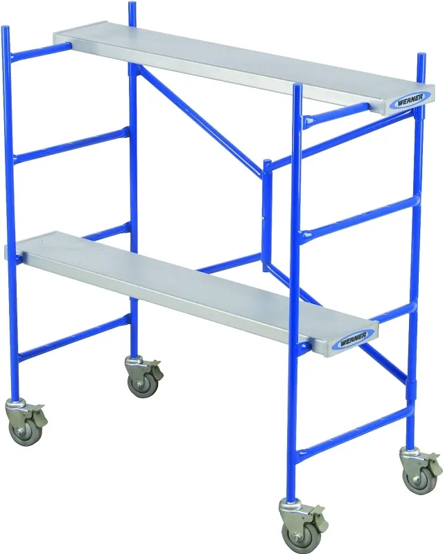 Werner PS-48 Portable Rolling Scaffold, 12 to 36 in H Adjustment, 500 lb :EA: QUANTITY: 1