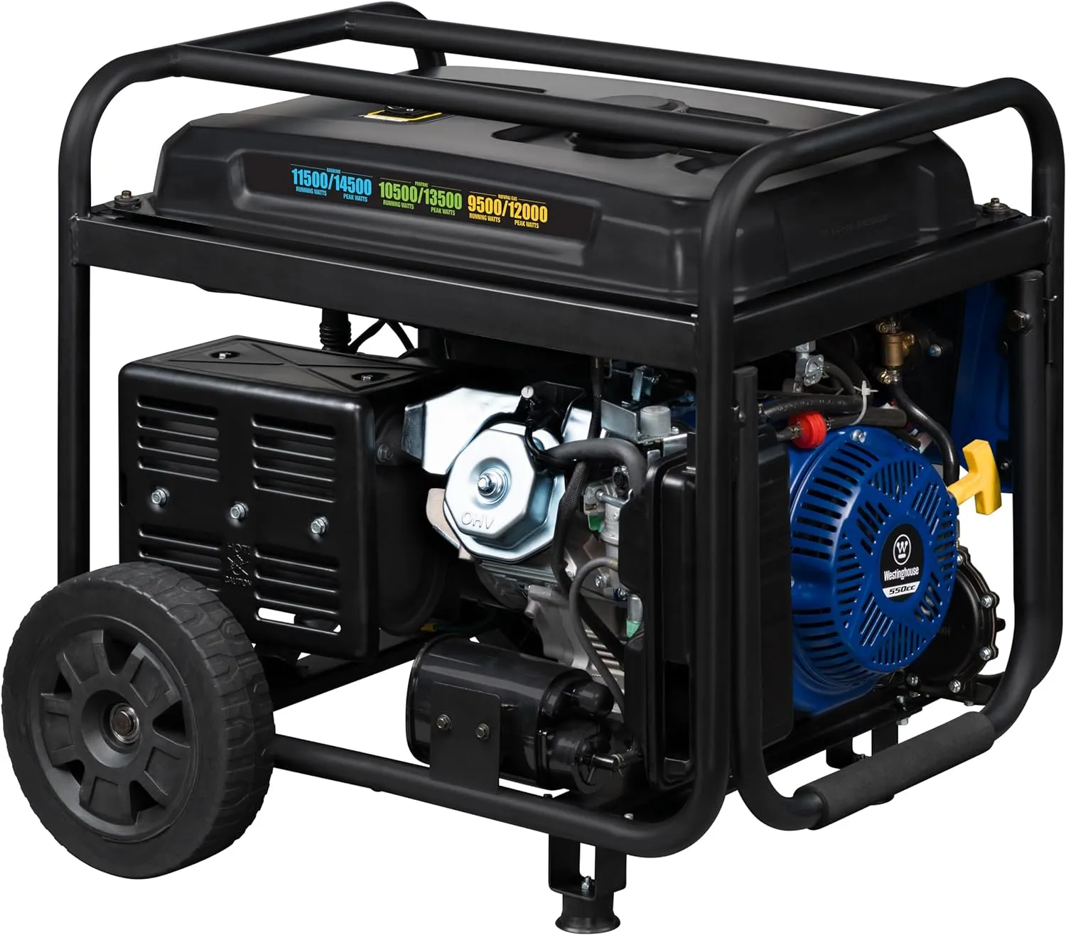 Westinghouse WGen11500TFc Tri-Fuel Generator 11500W/14500W CO Sensor 50 Amp Remote Start New