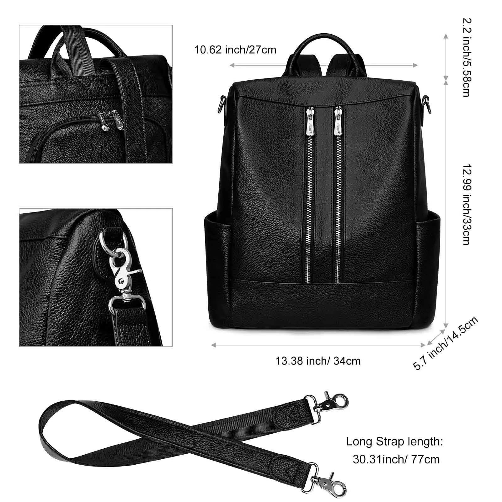 Women Anti-theft Genuine Leather Backpack