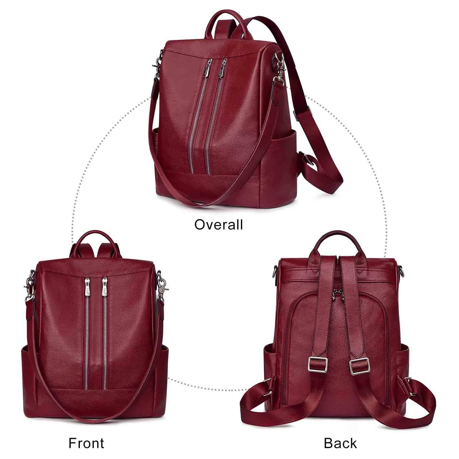 Women Anti-theft Genuine Leather Backpack